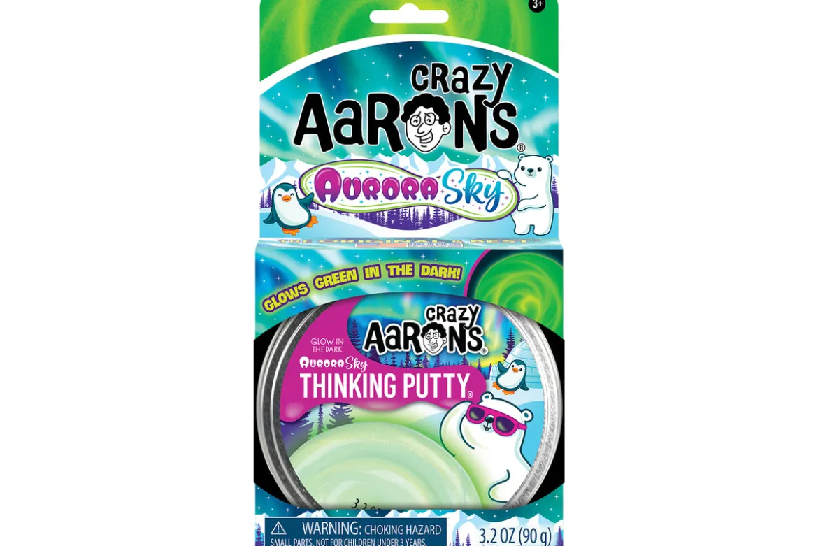 Crazy Aarons thinking Putty Aurora Sky Pimeässä Hohtava Putty