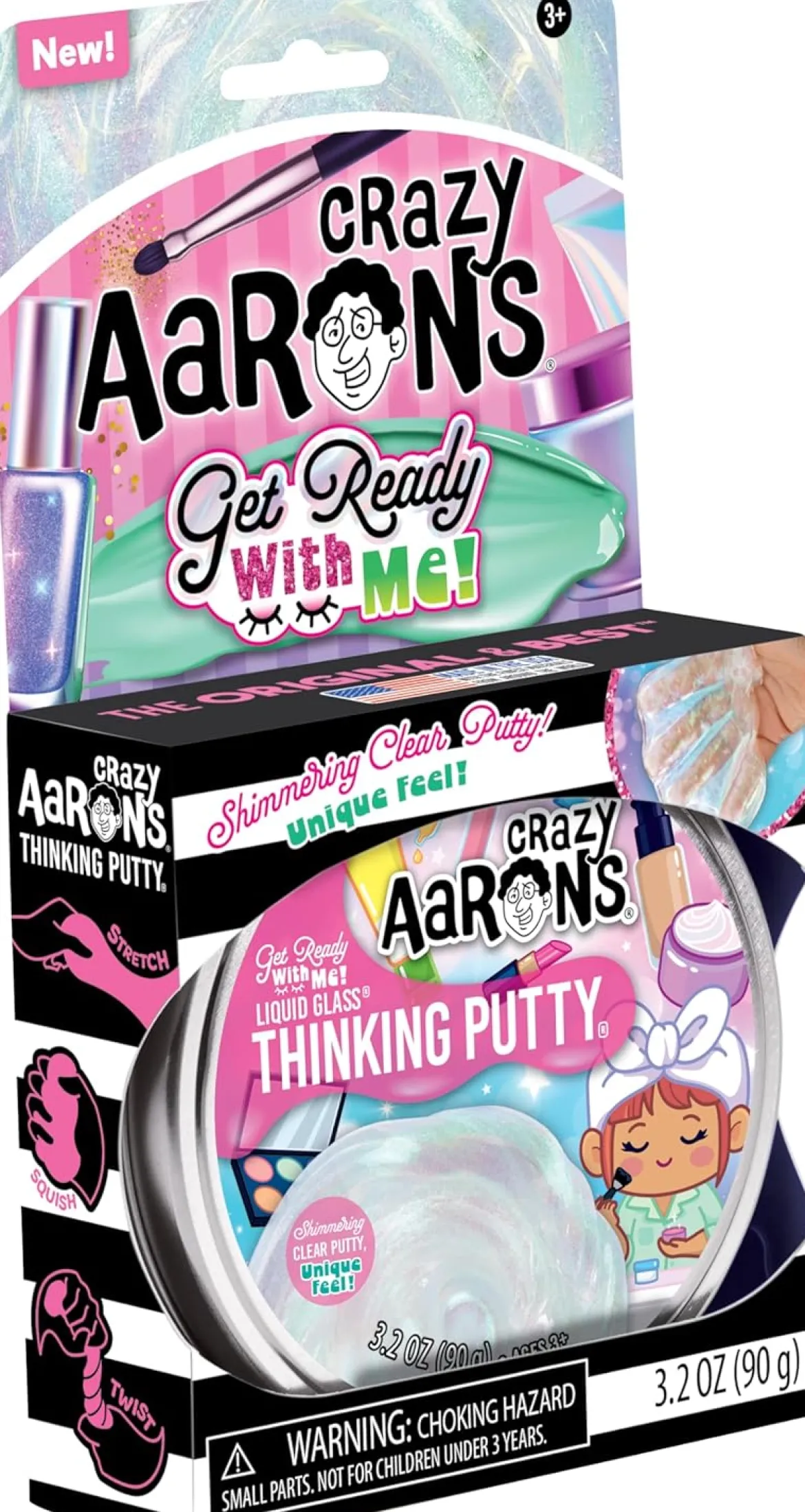 Crazy Aarons Thinking Putty Shimmer Clear Putty