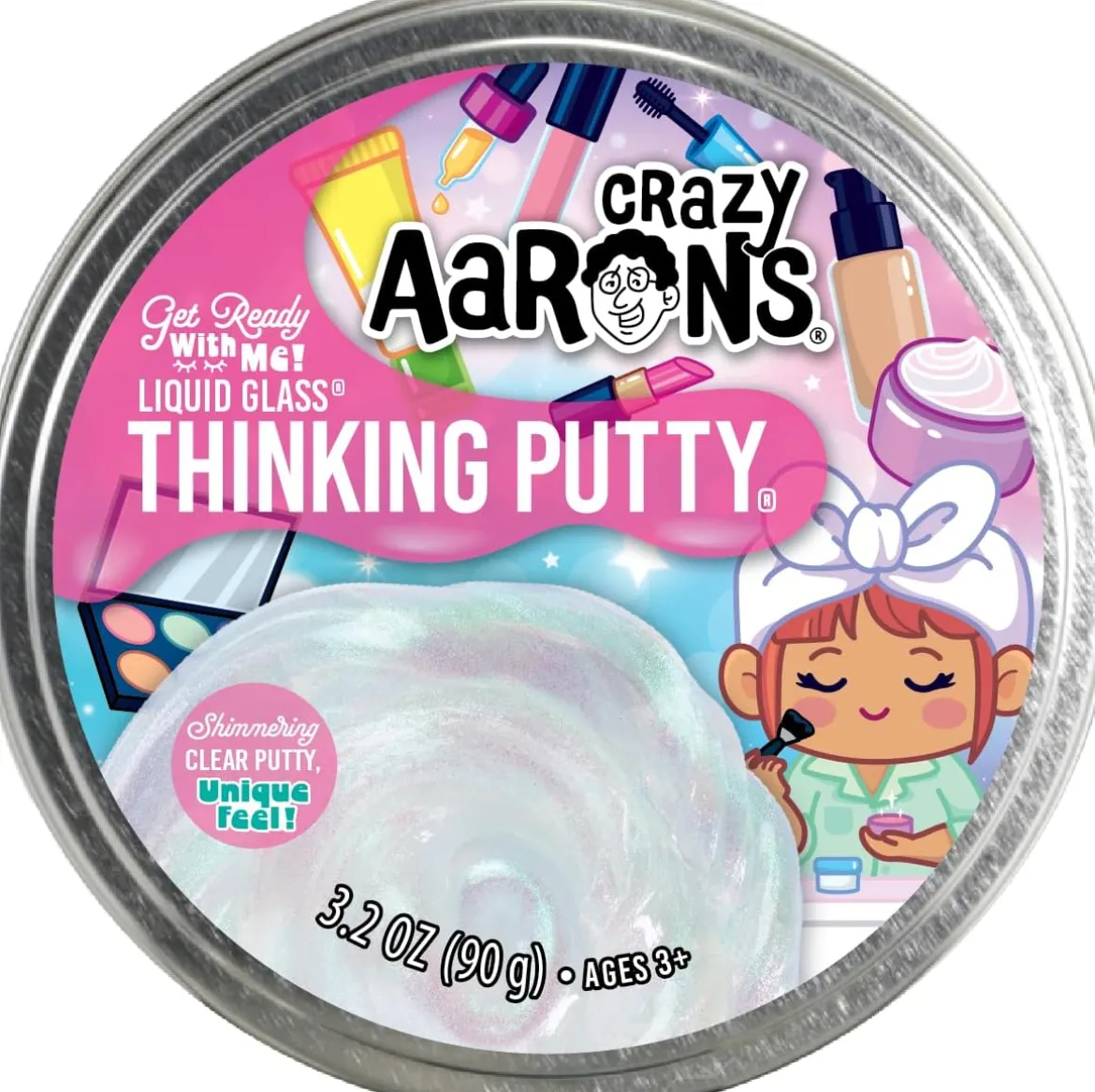 Crazy Aarons Thinking Putty Shimmer Clear Putty