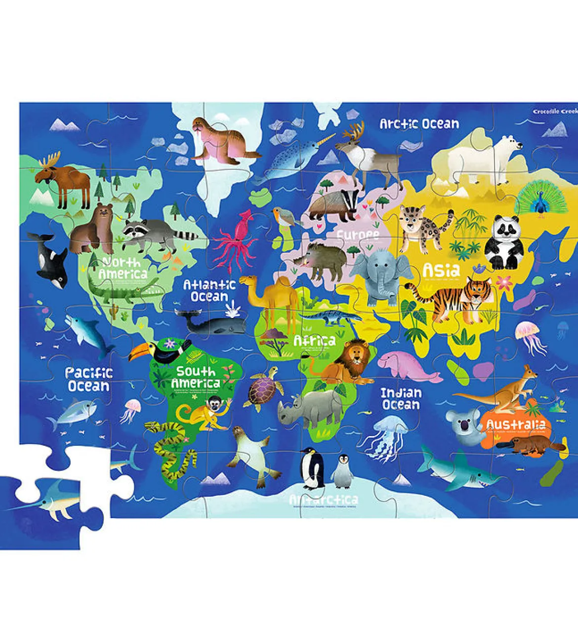 Crocodile Creek My First World Map Lattiapalapeli 36 Palaa