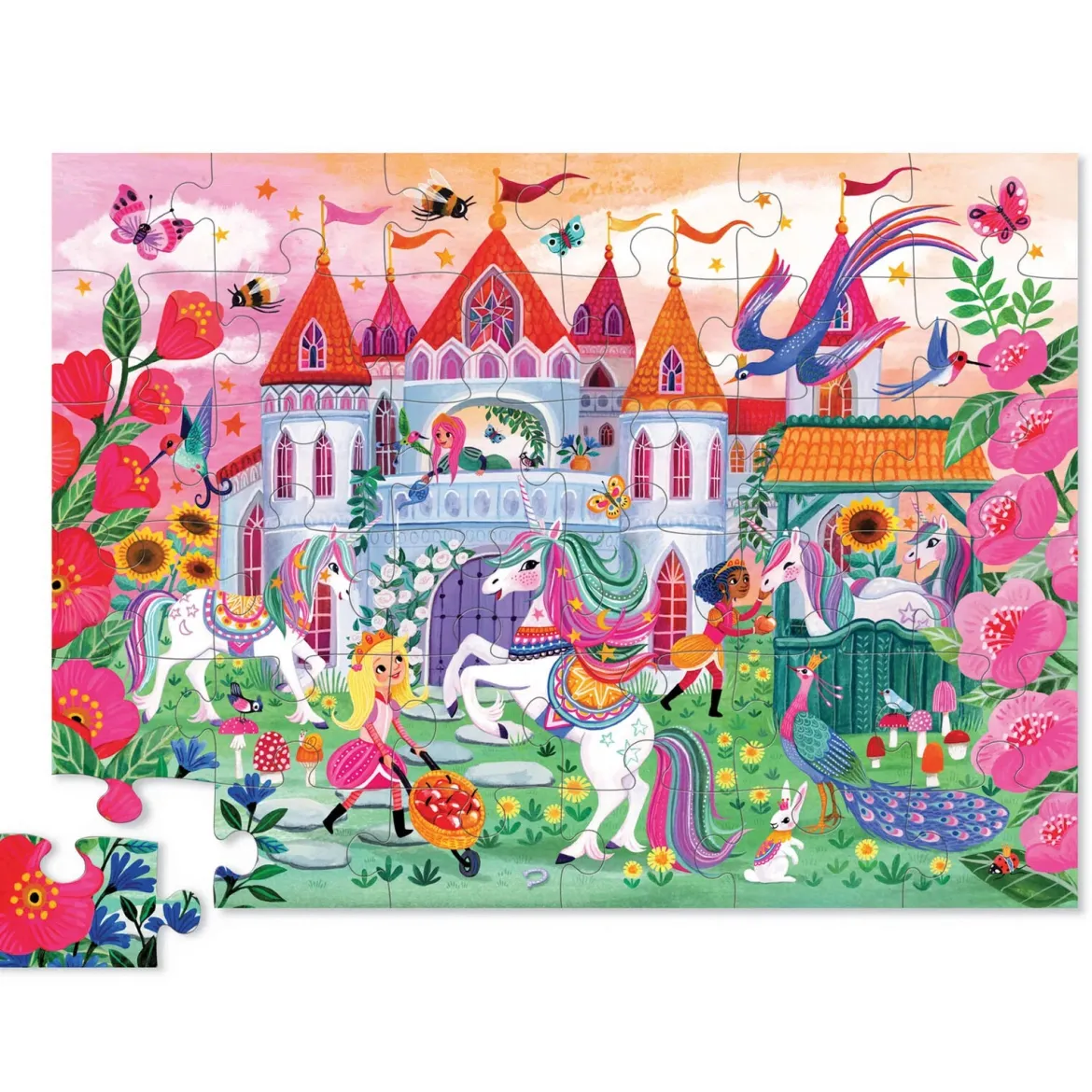 Crocodile Creek 36 Palan Palapeli Lattiapalapeli Yksisarviset Unicorn Castle