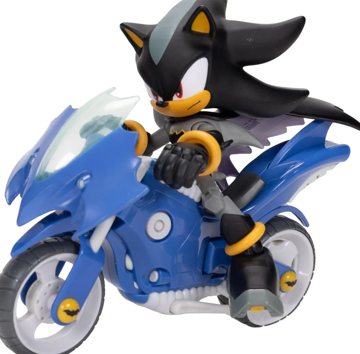DC x Sonic the Hedgehog 12,7cm Batman Shadow ja Batcycle-Moottoripyörä
