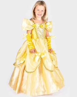 Den Goda Fen "Belle" Keltainen Prinsessamekko 6-8v 122-128cm