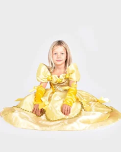 Den Goda Fen "Belle" Keltainen Prinsessamekko 6-8v 122-128cm