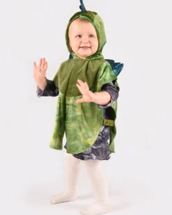 Dinosaurusviitta 86-110cm(1-4v) Tummanvihreä