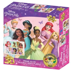Disney Prinsessa 2D/3D 200 Palan Kaksipuolinen Palapeli