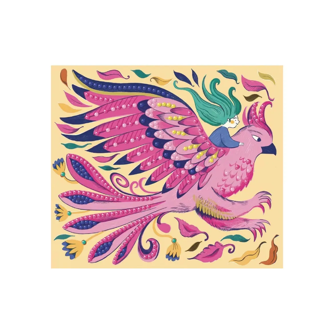 Djeco Artistic Strass Mythical Creatures Timanttiaskartelusetti
