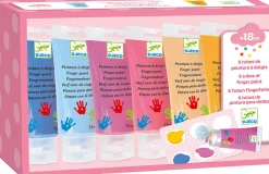 Djeco Finger Paint Sormivärit 6 kpl Pastelli