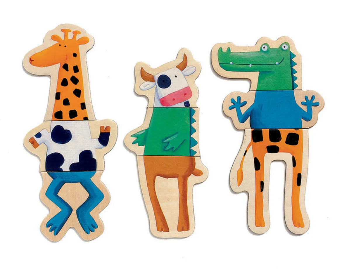 Djeco Magnetics Crazy Puinen Magneettinen Palapeli