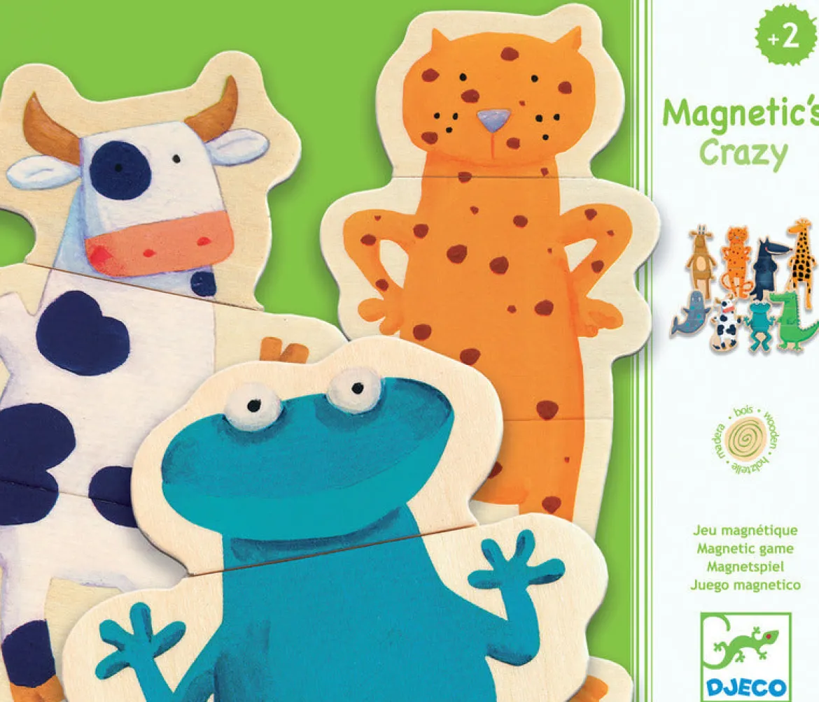 Djeco Magnetics Crazy Puinen Magneettinen Palapeli