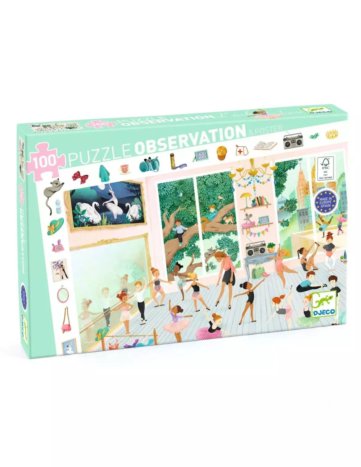 Djeco Puzzle Observation 100 Palan Palapeli Tanssikoulu/Balettikoulu