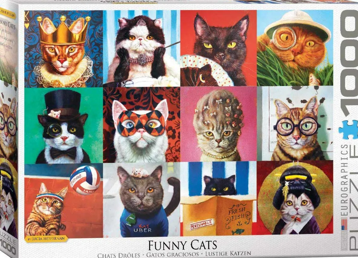 Eurographics Puzzle 1000 Palan Palapeli Funny Cats
