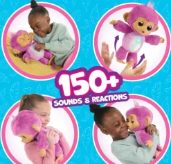 Fingerlings Care And Cuddles Monkey Pink Interaktiivinen Apina