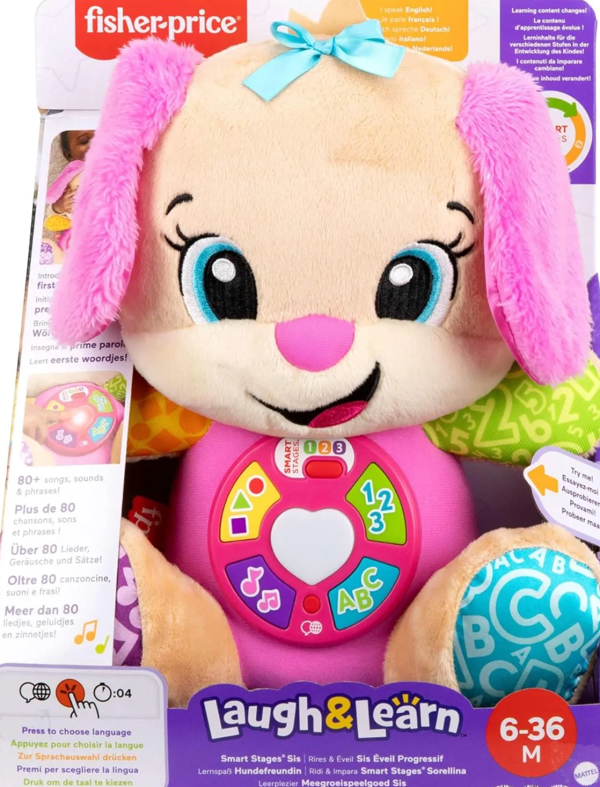 Fisher-Price Smart Stages Sis Puppy Opetellaan Sanoja Pehmolelu