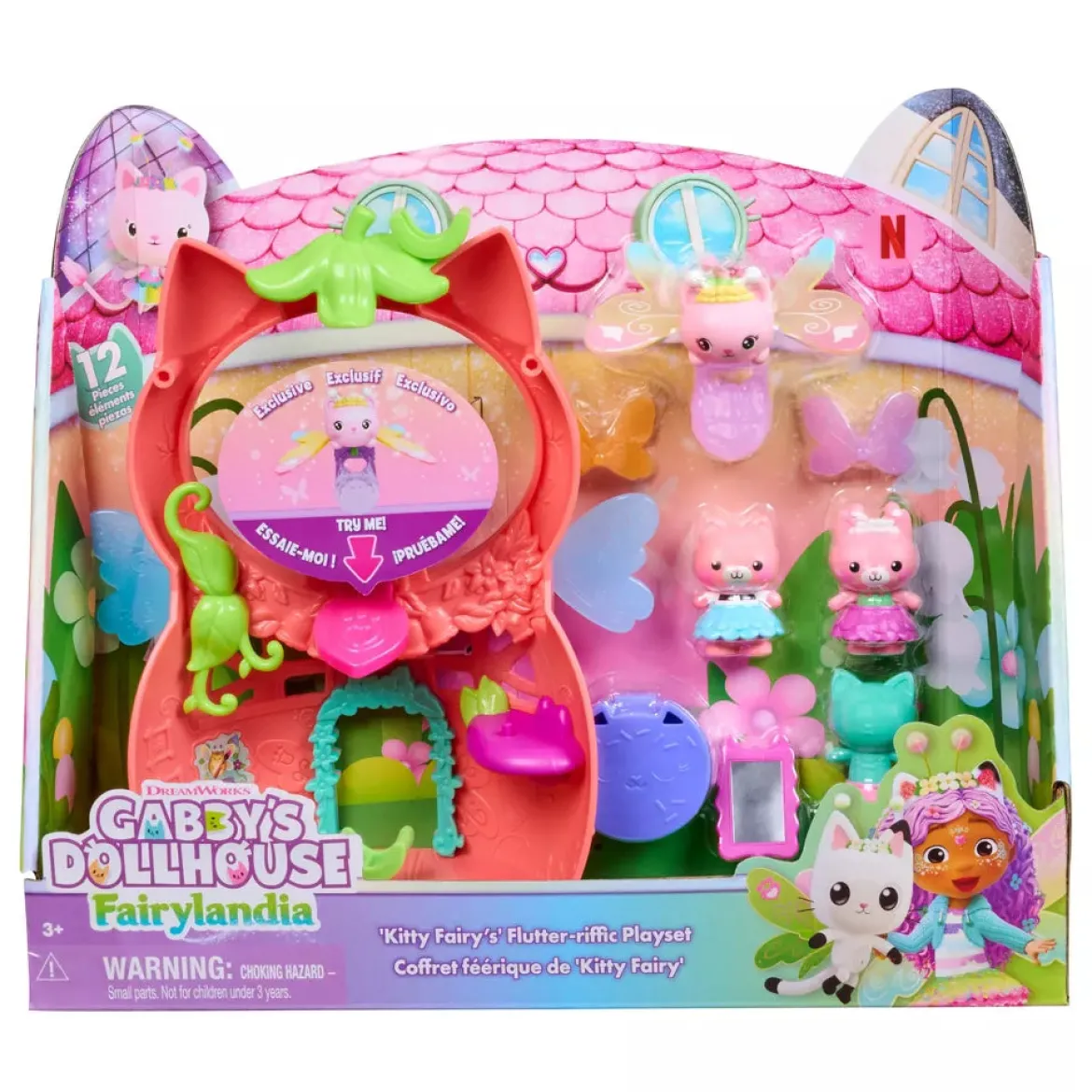 Gabby's Dollhouse Fairylandia "Kitty Fairy's" Flutter-riffic Keiju Leikkisetti