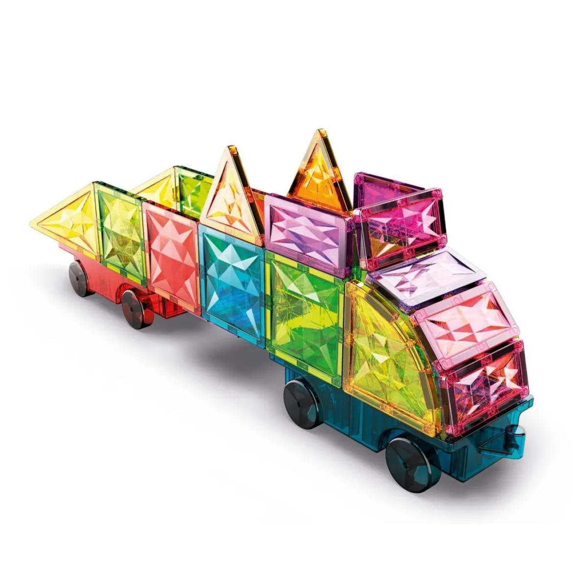Geomag Magnetic Tiles Gems Vehicles/Kulkuneuvot Magneettinen Rakennussarja 24 Palaa