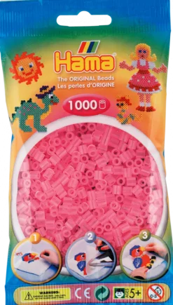Hama Helmet Midi 1000 kpl Hohtava Pinkki 207-72