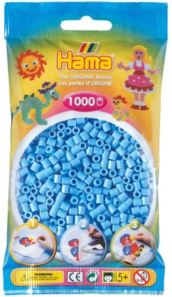 Hama Helmet Midi 1000 kpl Pastelli Sininen 207-46