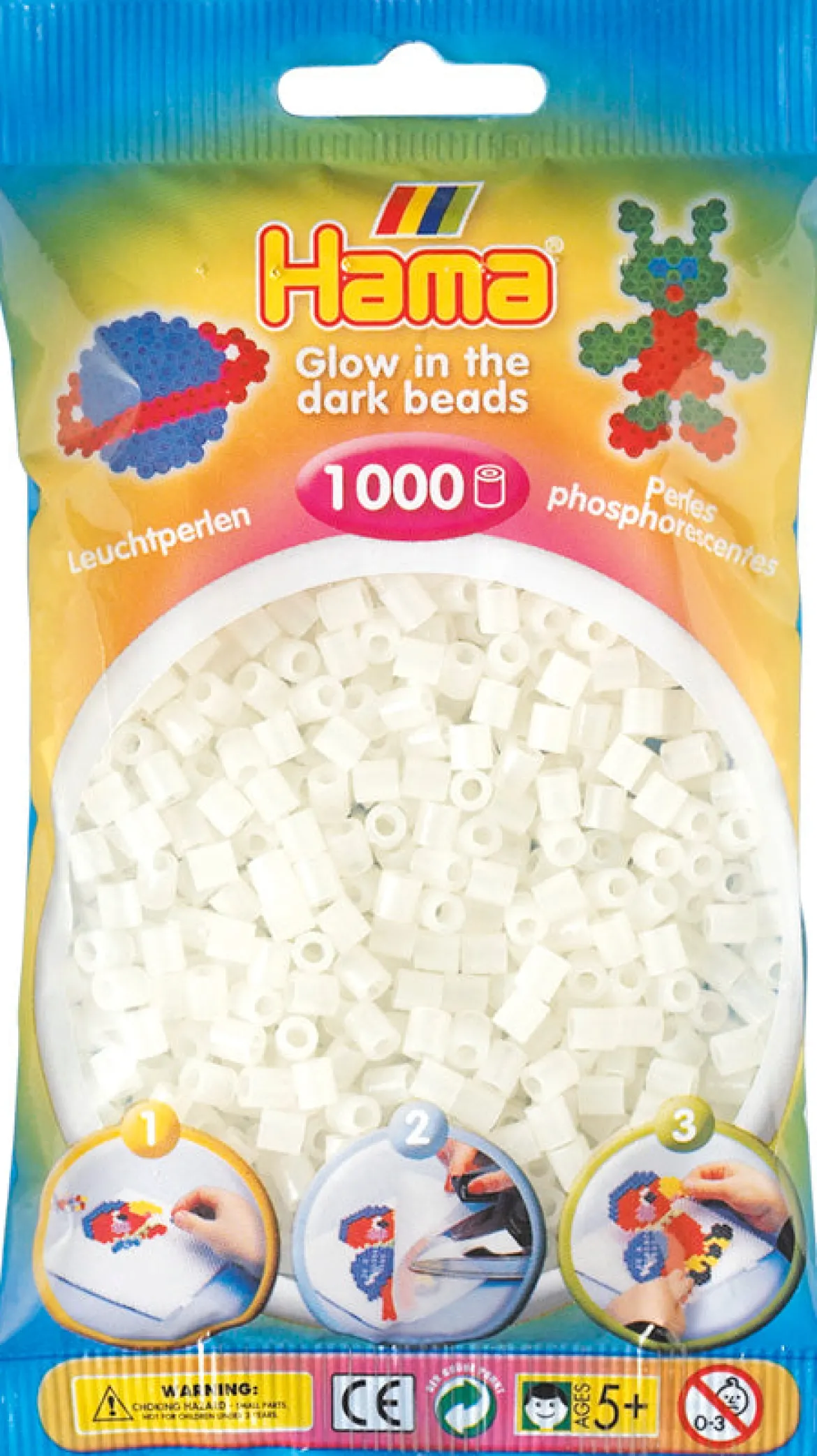Hama Helmet Midi 1000 kpl Pimeässä Hohtava Vihreä 207-55