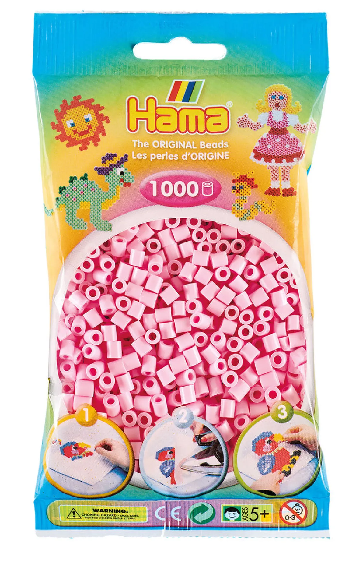 Hama Helmet Midi 1000 kpl Roosa Pastelli 207-95