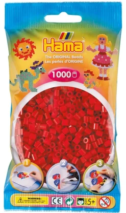 Hama Helmet Midi 1000 kpl Tumman Punainen 207-22