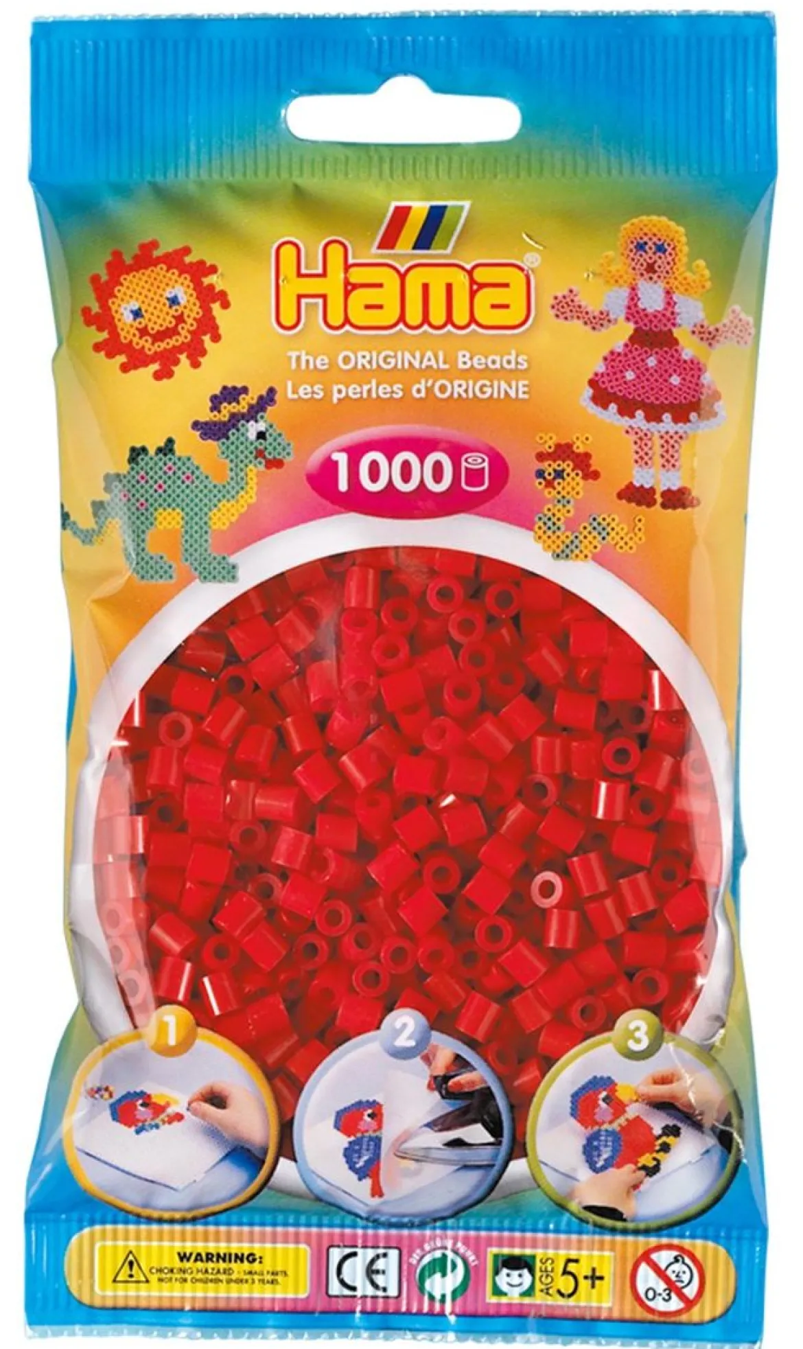 Hama Helmet Midi 1000 kpl Tumman Punainen 207-22