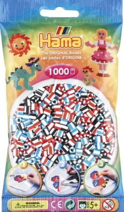Hama Helmet Midi 1000 kpl Valkoraita mix 3 Väriyhdistelmää 207-91