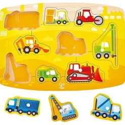 Hape Puinen Nuppipalapeli Työkoneet