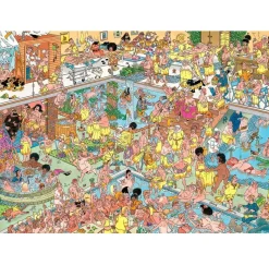 Jan van Haasteren Comic Puzzle Not so Wellness 1000 Palan Palapeli