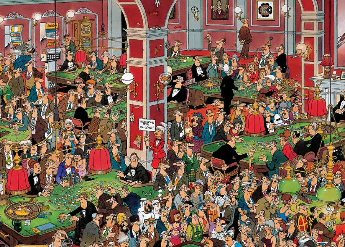 Jan van Haasteren 1000 Palan Palapeli Crazy Casino