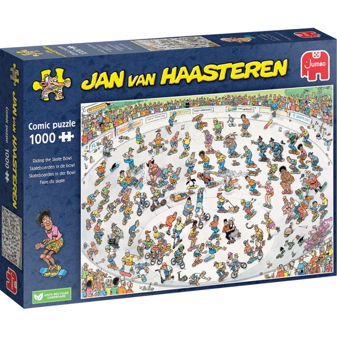 Jan van Haasteren 1000 Palan Palapeli Riding The Skate Bowl