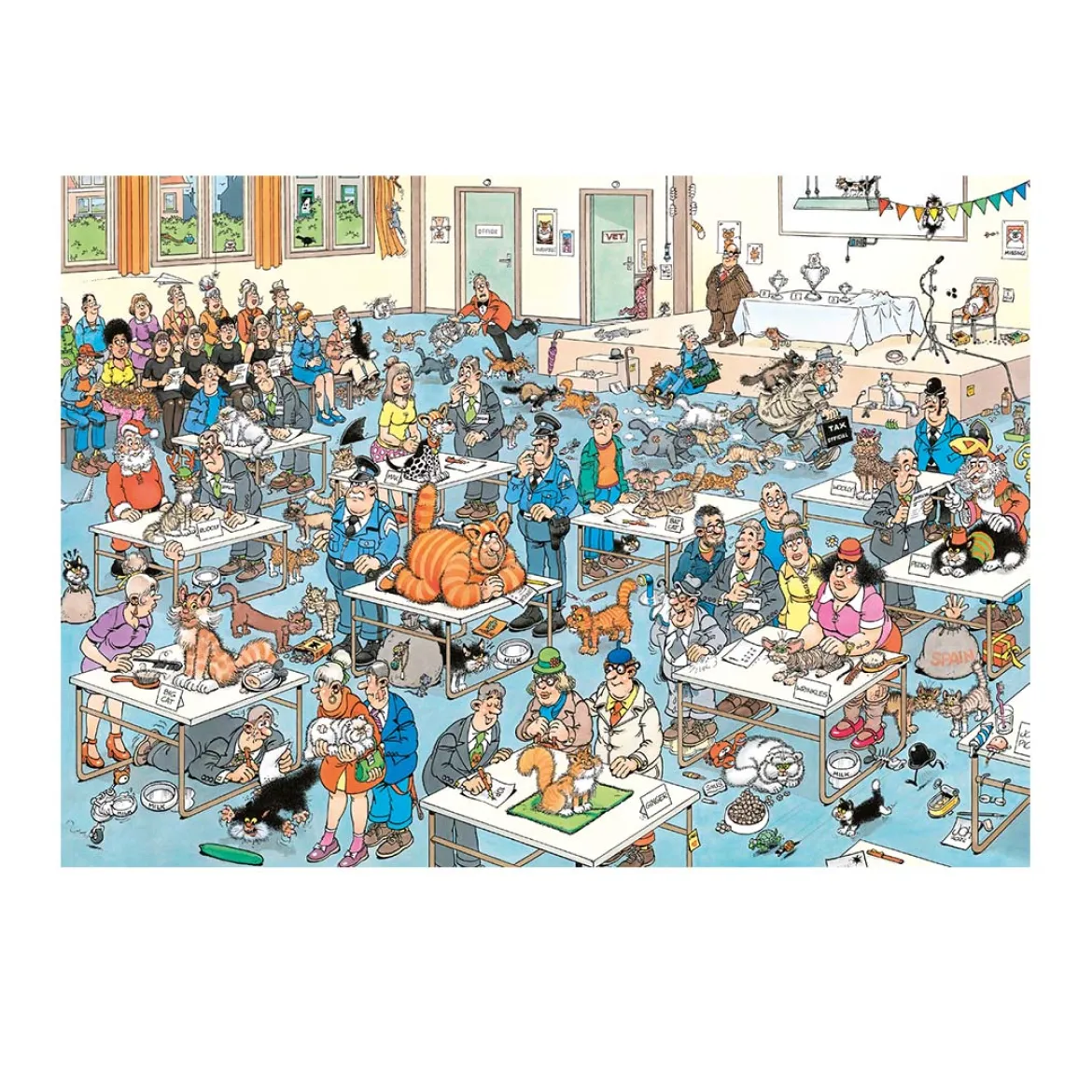 Jan van Haasteren 1000 Palan Palapeli The Cat Pageantry