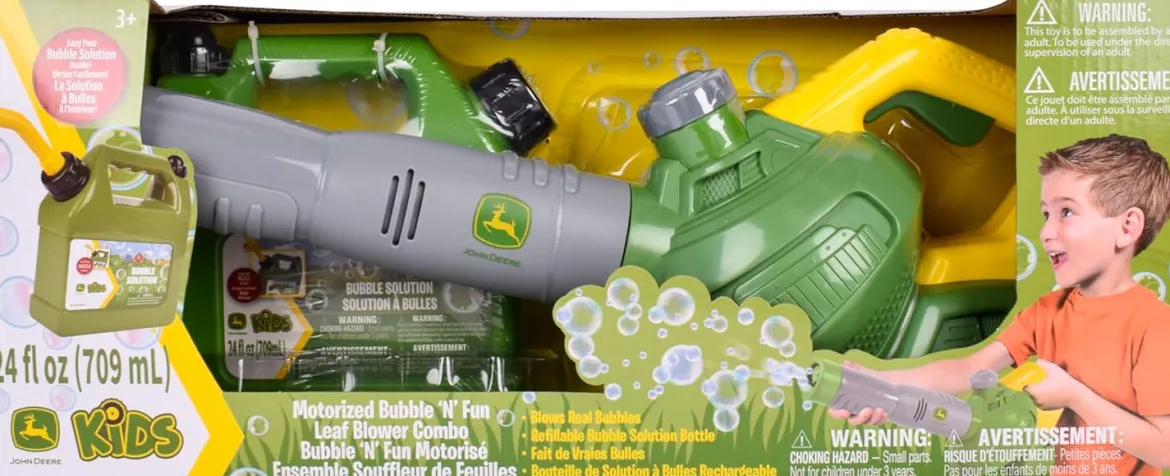 John Deere Kids Saippuakuplakone/Lehtipuhallin ja Täyttökannu