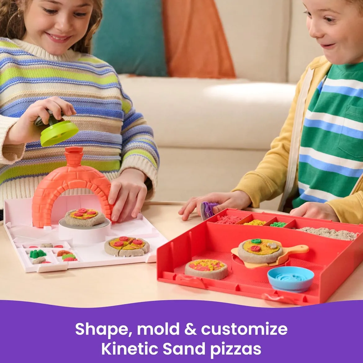 Kinetic Sand SquishPizza Taikahiekka Leikkisetti
