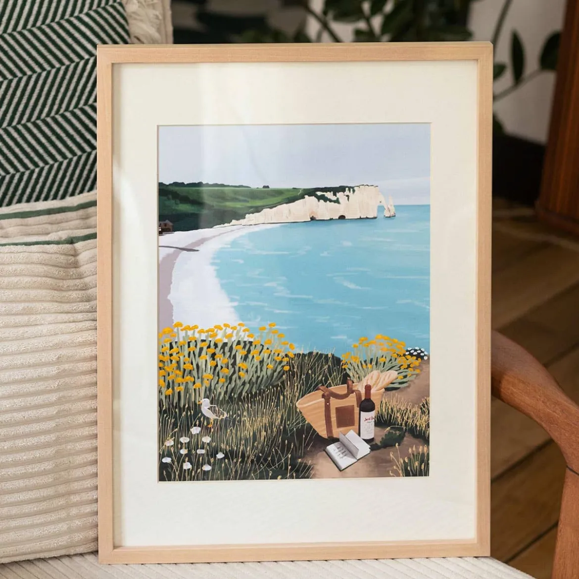 La Petite Épicerie Paint By Numbers/Numeromaalaus - Picnic in Étretat by Ananya Bhandari