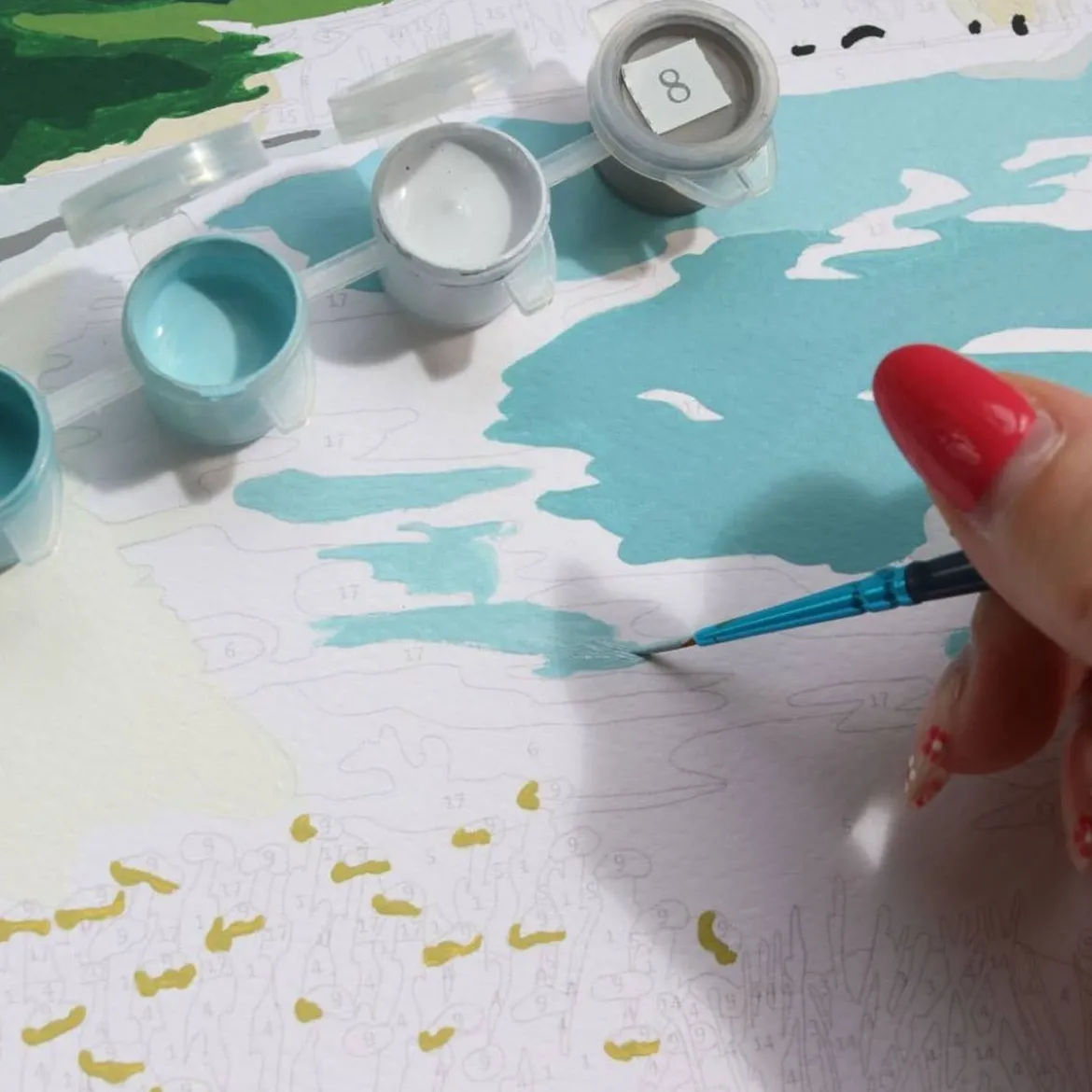 La Petite Épicerie Paint By Numbers/Numeromaalaus - Picnic in Étretat by Ananya Bhandari