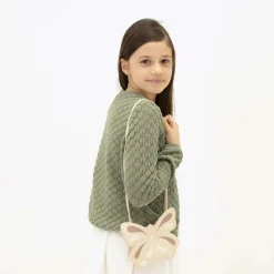Lasten Käsilaukku Perhonen Beige 15 cm
