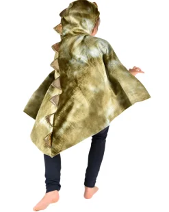 Lasten Lohikäärmeviitta/Dinosaurusviitta Kultaisilla Suomuilla 98-128 cm (3-8v)
