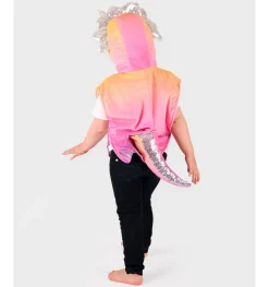Lasten Naamiaisasu Glitter Triceratops-viitta 86-110cm(1-4v)