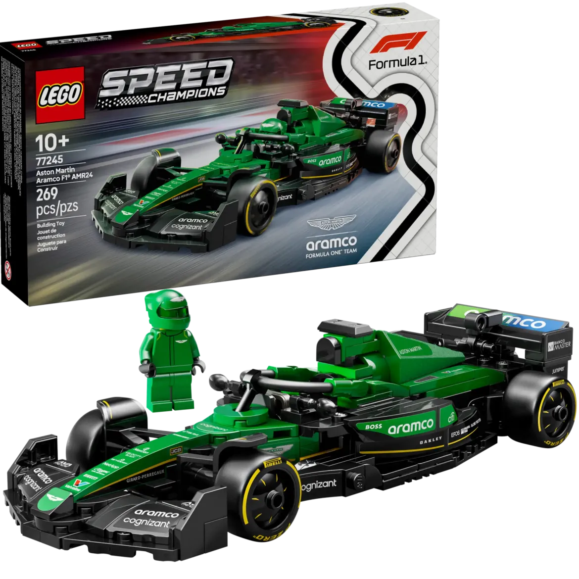 LEGO 77245 Aston Martin Aramco F1® AMR24 ‑kilpa-auto