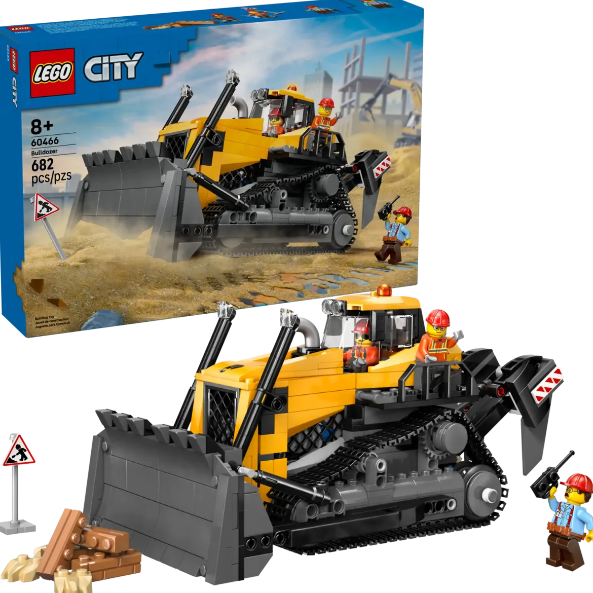 LEGO City 60466 Keltainen Puskutraktori