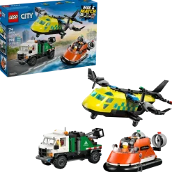 LEGO City 60505 Lentokone, Huoltoauto ja Ilmatyynyalus