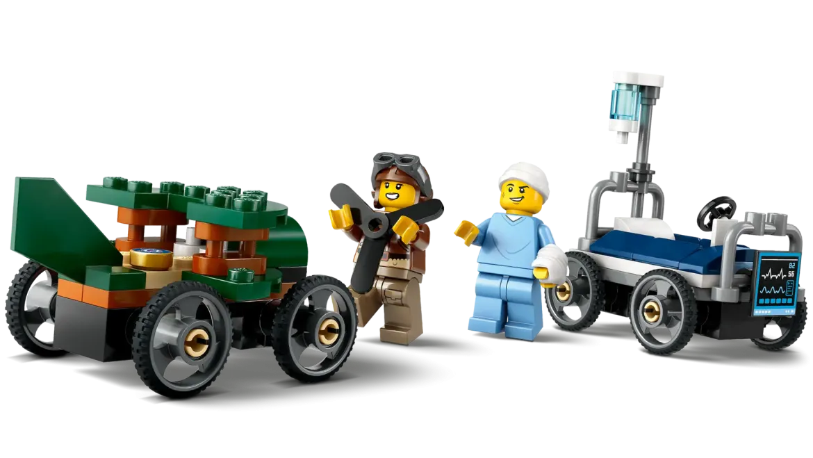 LEGO City 60459 Lentokone Vastaan Sairaalansänky Kilpa-autopakkaus