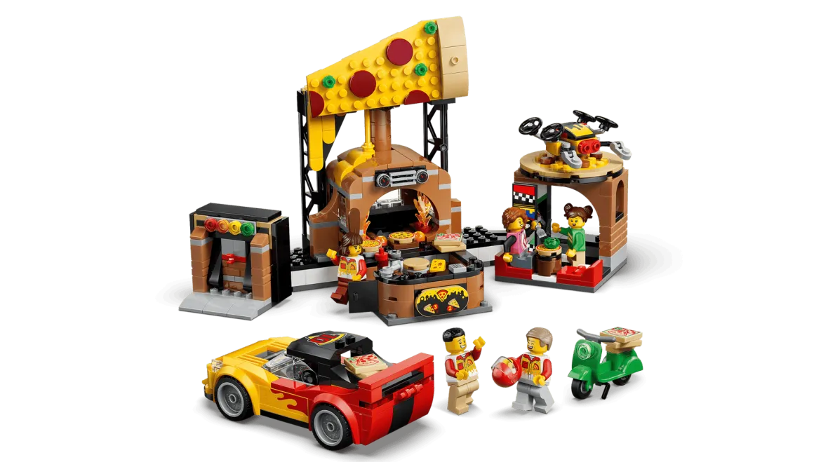 LEGO City 60496 Pizzaravintola ja Toimituskulkuneuvot