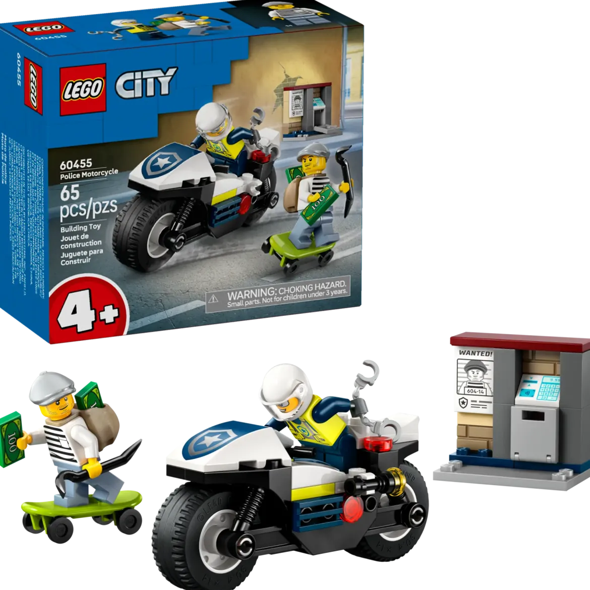 LEGO City 60455 Takaa-ajo Poliisimoottoripyörällä