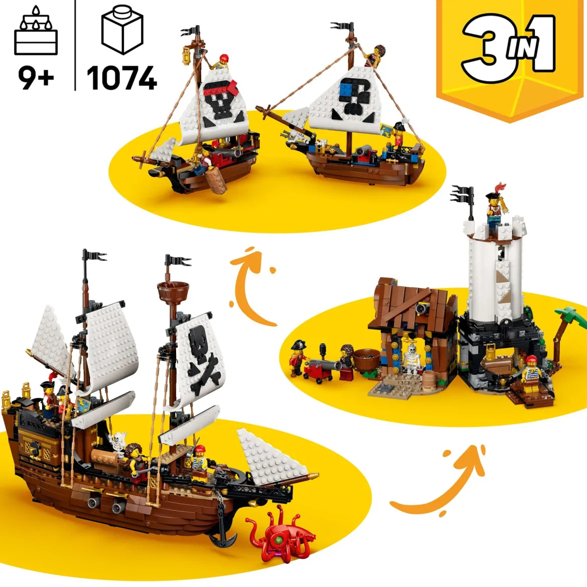LEGO Creator 31387 Mahtava Merirosvolaiva