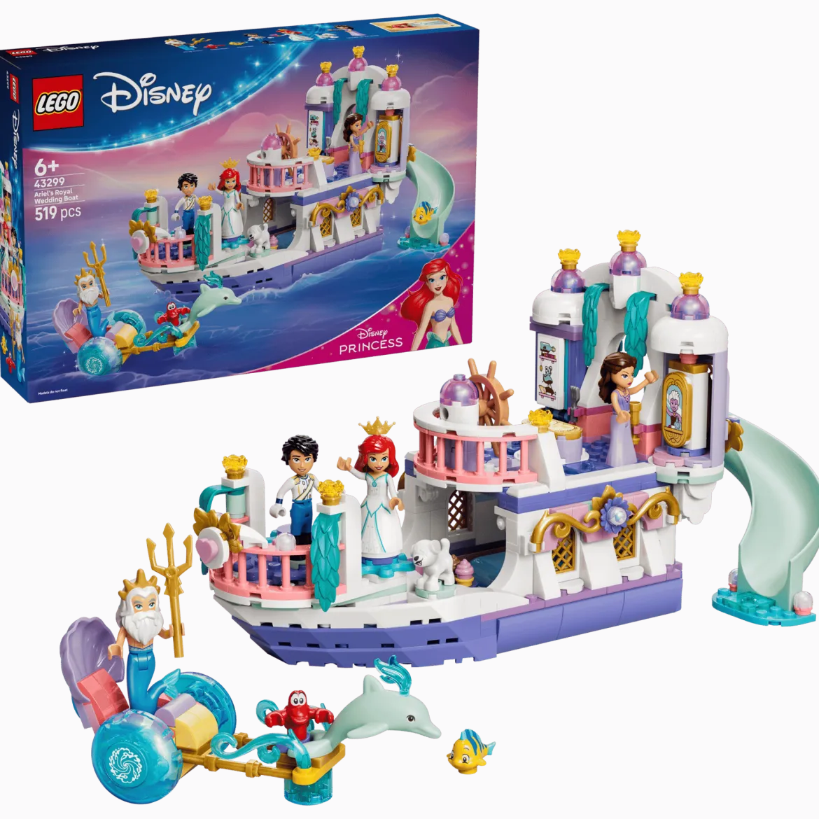 LEGO Disney 43299 Arielin Kuninkaallinen Häävene
