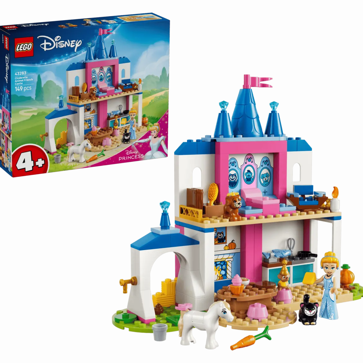 LEGO Disney 43283 Tuhkimon Linna ja Eläinystävät