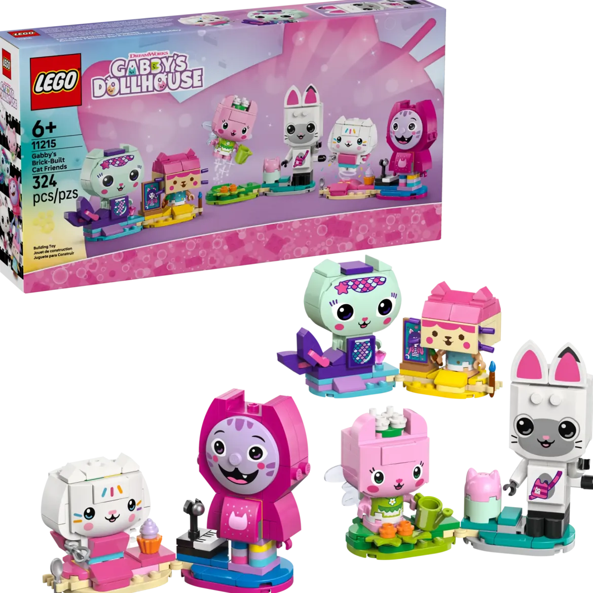 Lego Gabbys Dollhouse 11215 Gabbyn Palikoista Rakennettavat Kissaystävät