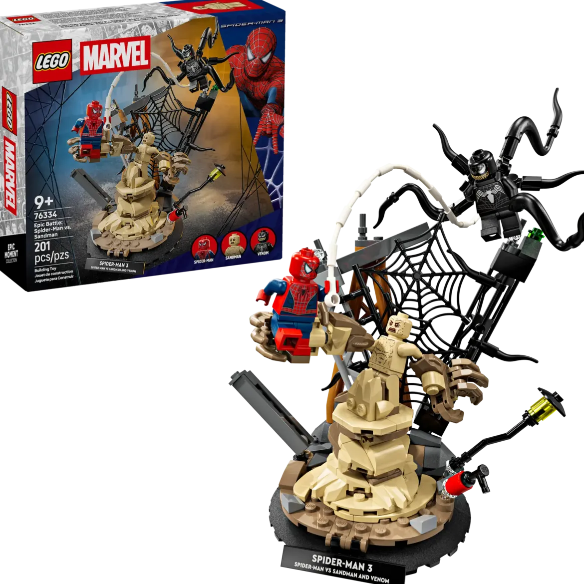 LEGO Marvel 76334 Eeppinen Taistelu: Spider-Man Vastaan Sandman